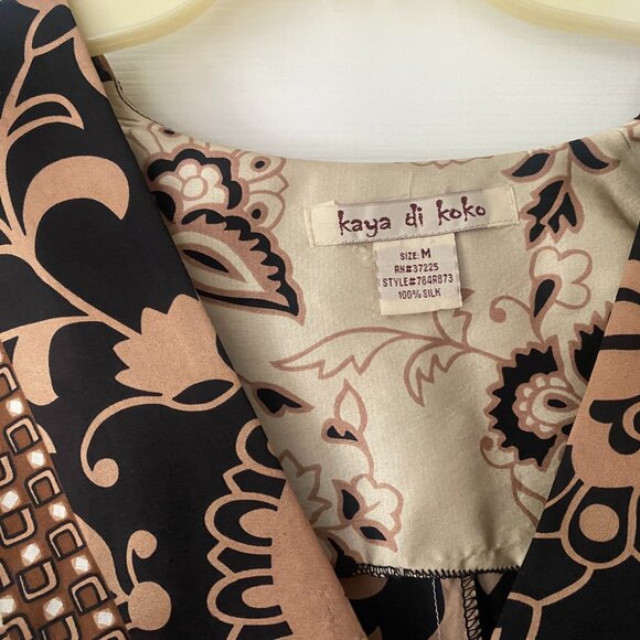 Urban Outfitters 100% silk Paisley Y2K Kimono Back wrap Tied Mini Dress *MEDIUM* - Picture 5 of 5